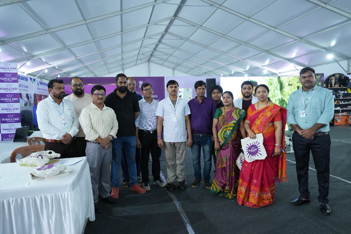 purplefestgoa's tweet photo. Ajit Panchwadkar, the Director of Social Welfare, explored the venue during the International Purple Fest Goa 2024.💜✨

Image description in comments

#PurpleFest2024 #PurpleFestGoa #PurpleFest #Disability #DisabilityAwareness #Accessibility #Love #DisabilityRights #DisabilityInclusion #Event #DisabilityPride #AbilityNotDisability #Diversity #Panjim #Goa #CelebratingDiversity #inclusivefestival #PurpleExhibition
