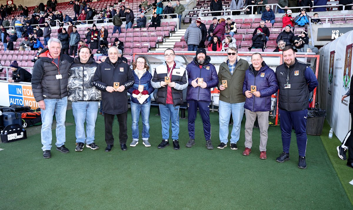 ntfc's tweet photo. 👏A huge well done to our community champions who were presented with their awards at yesterday's game. You can read more about their incredible work here: 
https://t.co/zqPp1jVn5Q
#ShoeArmy 👞@ntfc_ct https://t.co/6tlStHC0cl