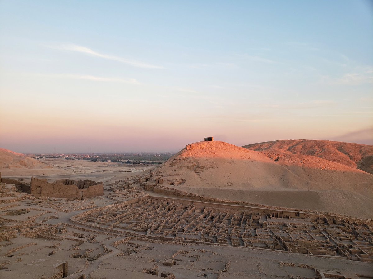 SilviaZago6's tweet photo. Fifty shades of pink as the sun set over the Theban necropolis at Deir el-Medina earlier tonight. My heart struggles to take in all the beauty these days 😍
#egypt #egyptology #archaeology https://t.co/wSuz5bvKQ1