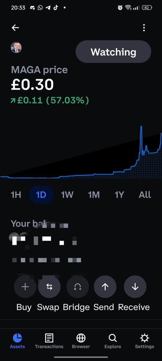 chem22g's tweet photo. 🚀📈📊 Trump token $MAGA is on its way back to the moon like one of @elonmusk's @SpaceX rockets! Up nearly 60% over the last 24 hours and over 20% in the last hour! This is the number 1 meme  for me, the amount of profit taken an still taking from initial investment my #1 #meme https://t.co/3mgsnfNUCb