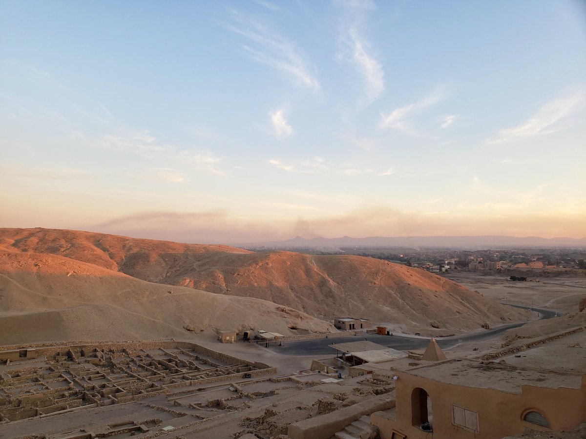 SilviaZago6's tweet photo. Fifty shades of pink as the sun set over the Theban necropolis at Deir el-Medina earlier tonight. My heart struggles to take in all the beauty these days 😍
#egypt #egyptology #archaeology https://t.co/wSuz5bvKQ1