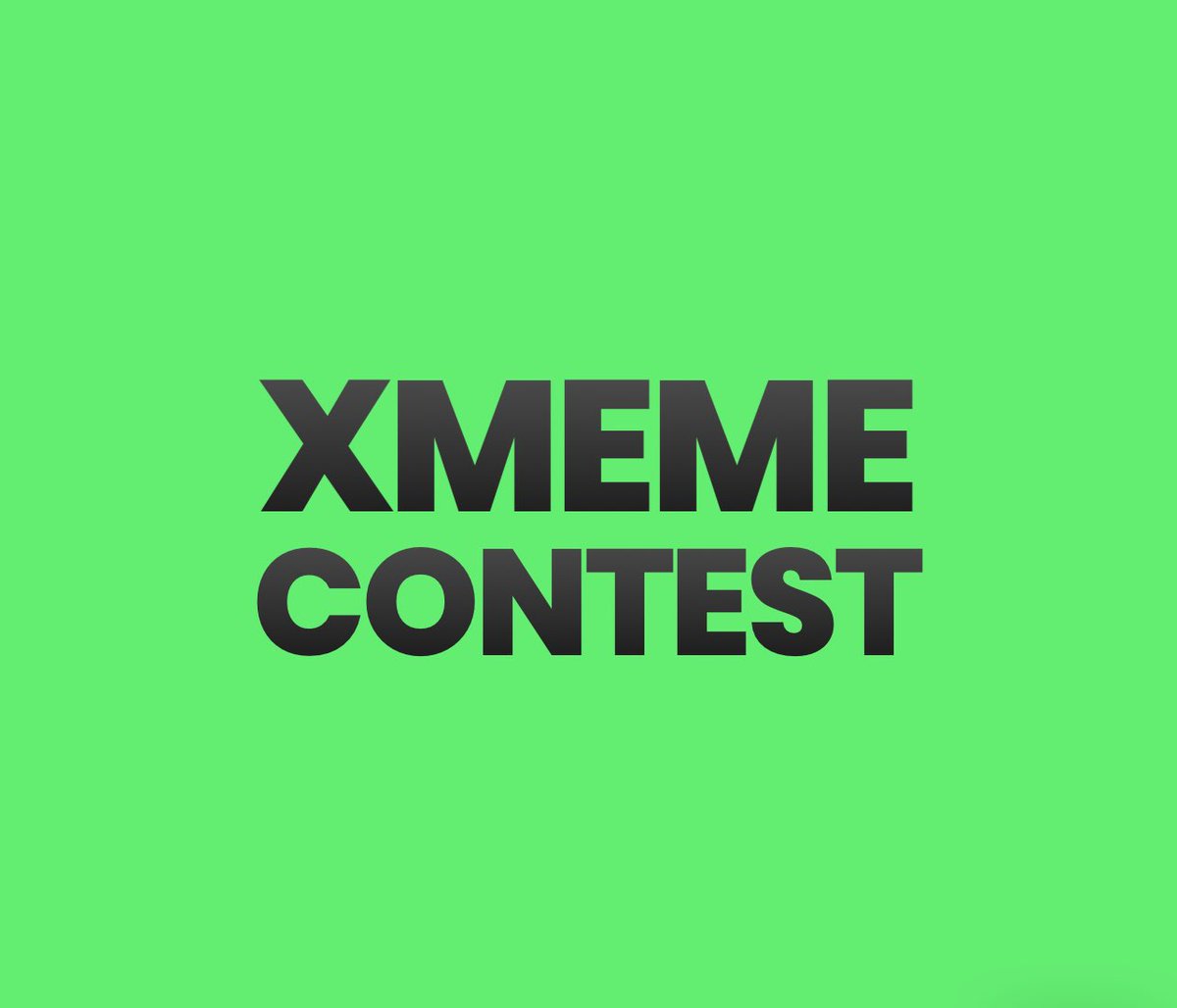 IT’S TIME FOR THE $XMEME MEME CONTEST! 🟩

1ST PLACE 100 $XRP
2ND PLACE 75 $XRP
3RD PLACE 50 $XRP

• LIKE &amp; REPOST
• FOLLOW <a href="/xmemecoinxrpl/">🚜XMΣMΣ</a> &amp; <a href="/cryptoassetsguy/">Crypto Assets Guy</a> 
• JOIN TELEGRAM t.me/xmemecoinxrpl
• POST YOUR BEST XMEMES IN COMMENTS AND ALSO IN TELEGRAM (COULD BE IMAGES AND