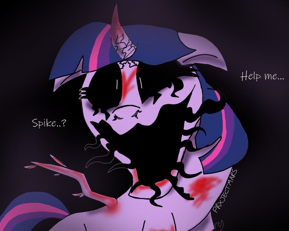 I have been watching so many of those infection analog horror MLP TikToks and I just HAD to draw some ponies again.
Expect more as I dive back into my first hyperfixation. 

My 'mane' girl Twilight ❤️

#MyArt #TwilightSparkle #mlpfim #mlpart #Horror