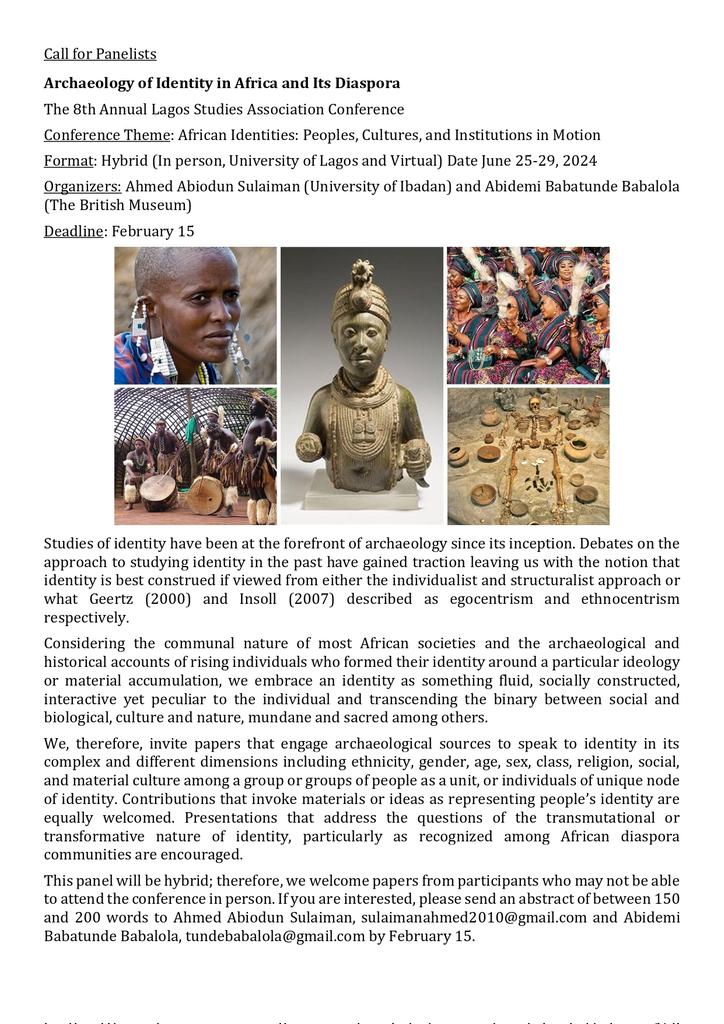 AbidemiBabalol5's tweet photo. Submit abstracts for our session @LagosStudies 8th annual conference https://t.co/9kMnXc1Ybm
