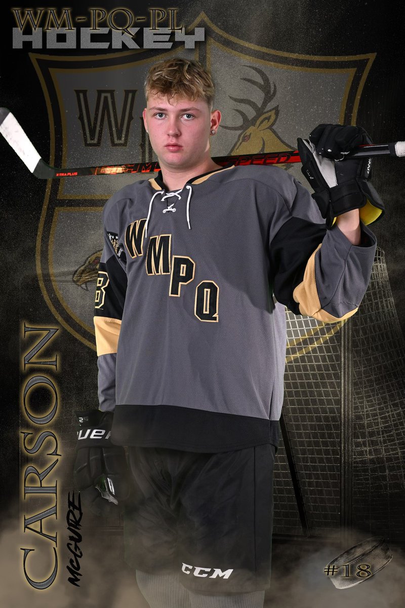 Day 5 brings Carson
A physical presence, the mere sight of him sends shivers down the spines of opponents
Not just brawn; he will put the puck in the back of the net when he is not busy standing up for his teammates
<a href="/AthleticsPTHS/">PTHS Athletics</a> <a href="/PLHSathletics/">Pompton Lakes HS Athletics</a> <a href="/WMAthleticDept/">WMAthletics</a> <a href="/wmhometownpride/">WM Hometown Pride</a>