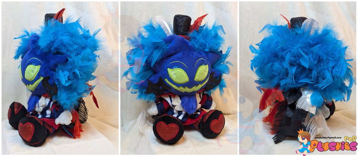 not0tomorrow's tweet image. Teddy Ozzie was made by me for me for my birthday &amp;lt;3

I wanted to experiment with some techniques ahead of making full Asmodeus this year. Definitely learned a lot I would do differently XD But I love him anyway &amp;lt;3&amp;lt;3

#HelluvaBossAsmodeus #HelluvaBoss #HelluvaBossFanart