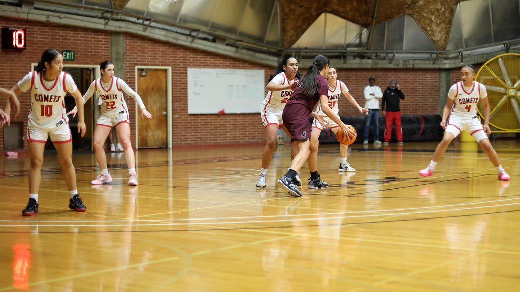 Palomarwbb's tweet photo. The Comets got it done on the defensive side of the ball last night, holding Grossmont to 34 pts in an 83-34 win. 
Faith Brinkman led the way w/ 18 pts, 6 rebounds, 2 assists, 2 steals. Angelina De Leon also stuffed the stat line with 11 pts, 8 assists, 5 rebounds and 2 steals. https://t.co/KV0IjboBOz