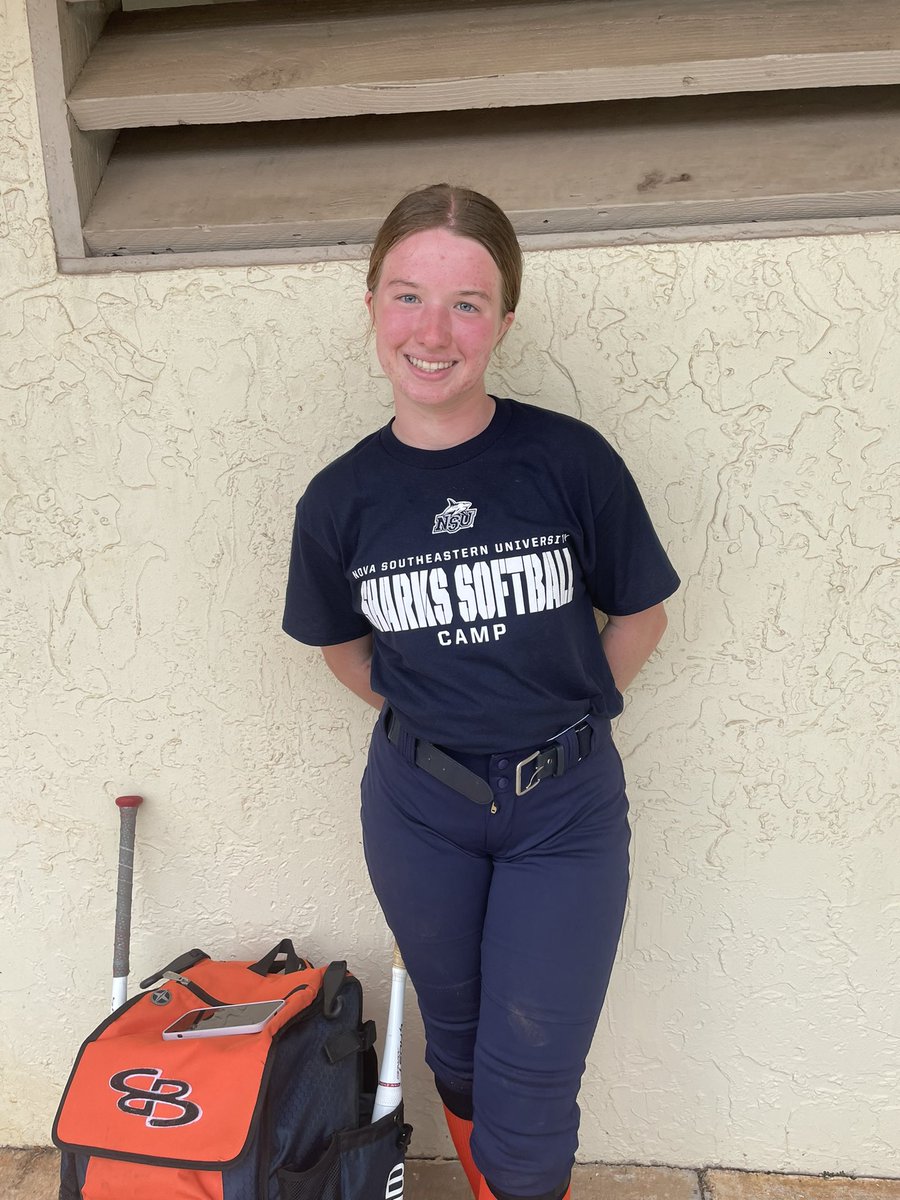 brisoftball98's tweet photo. Had a great time at the NSU camp today! Had the opportunity to tour their beautiful campus. Thank you to the coaches and players who gave me great feedback. @NSU_Softball https://t.co/8Iz0yXXM8Z