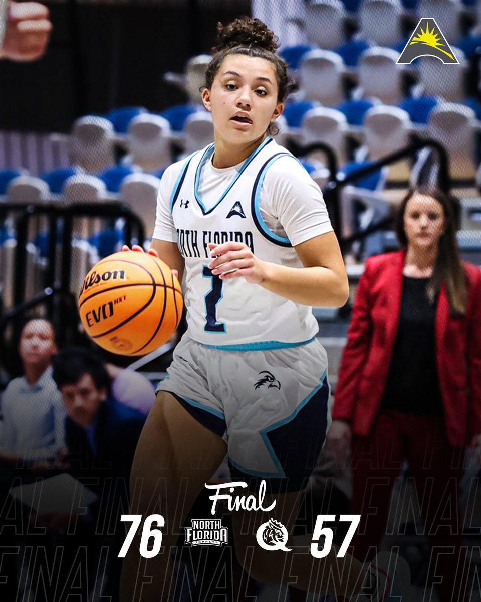 Final🏀 @OspreyWBB picks up its first conference win on the road in Charlotte! #ASUNBuilt | #ASUNWBB | #SWOOP