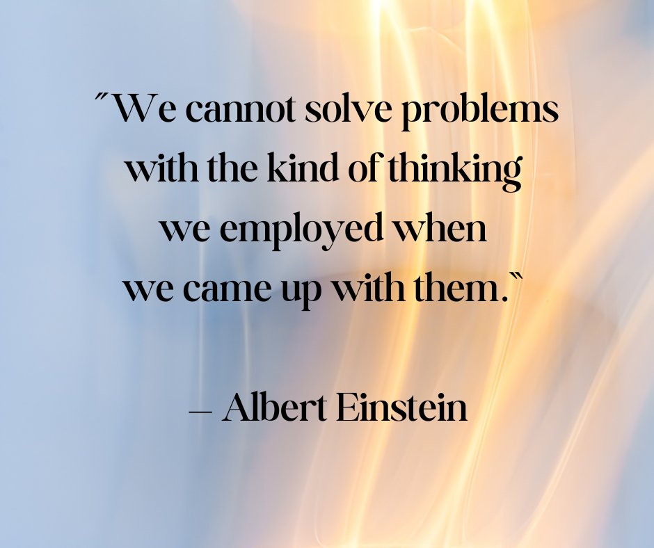winbigplayhard's tweet image. “We cannot solve problems with the kind of thinking we employed when we came up with them.” — Albert Einstein #solveproblems #qotd #mindpower