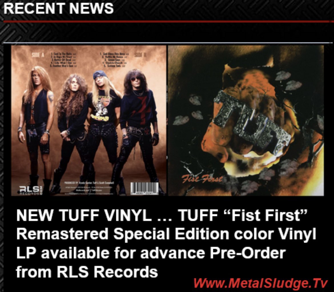 StevieTuff's tweet photo. NEW TUFF VINYL …
TUFF “Fist First” Remastered Special Edition color Vinyl LP available for advance Pre-Order from RLS Records
#tuff #fistfirst #stevierachelle #jorgedesaint #michaellean #robbiecrane #metalsludge
https://t.co/jerFlA3dqh https://t.co/ROXnOEOMwW