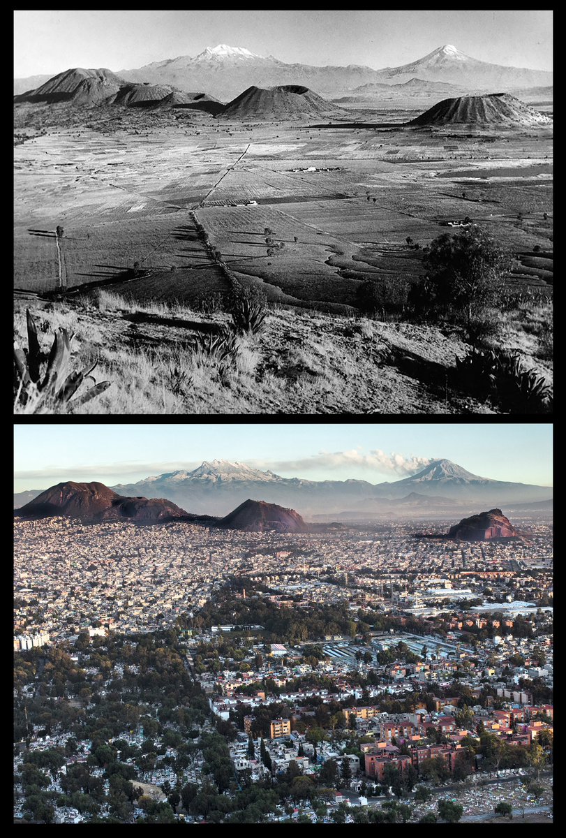 Santiago_Arau's tweet photo. Iztapalapa  en 1940 y 2024.

(Vista desde el Cerro de la Estrella). https://t.co/lgvk6Q1SaK