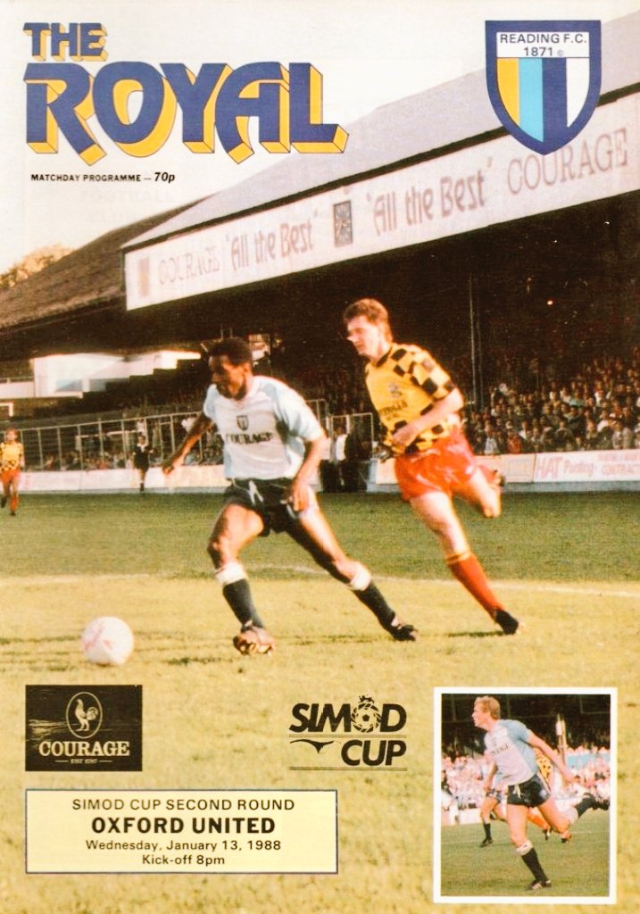 footballmemorys's tweet photo. Programme cover for the Reading v Oxford United Simod Cup clash back in 1988

#SimodCup #RFC #Reading #Royals #OUFC #OxfordUnited #Programmes https://t.co/tTn08OiJcz