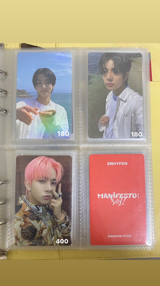 maeesxz's tweet photo. lf wts lfb 

quitting sale‼️ ✨
rfs: need funds

hi engenes! selling my enhypen photocard collection, mostly is heeseung and jungwon photocard from dillema to dark blood era. open for take all, set, and tingi, price is indicated on the photos. pm for more info… https://t.co/rEZSE8RoZj