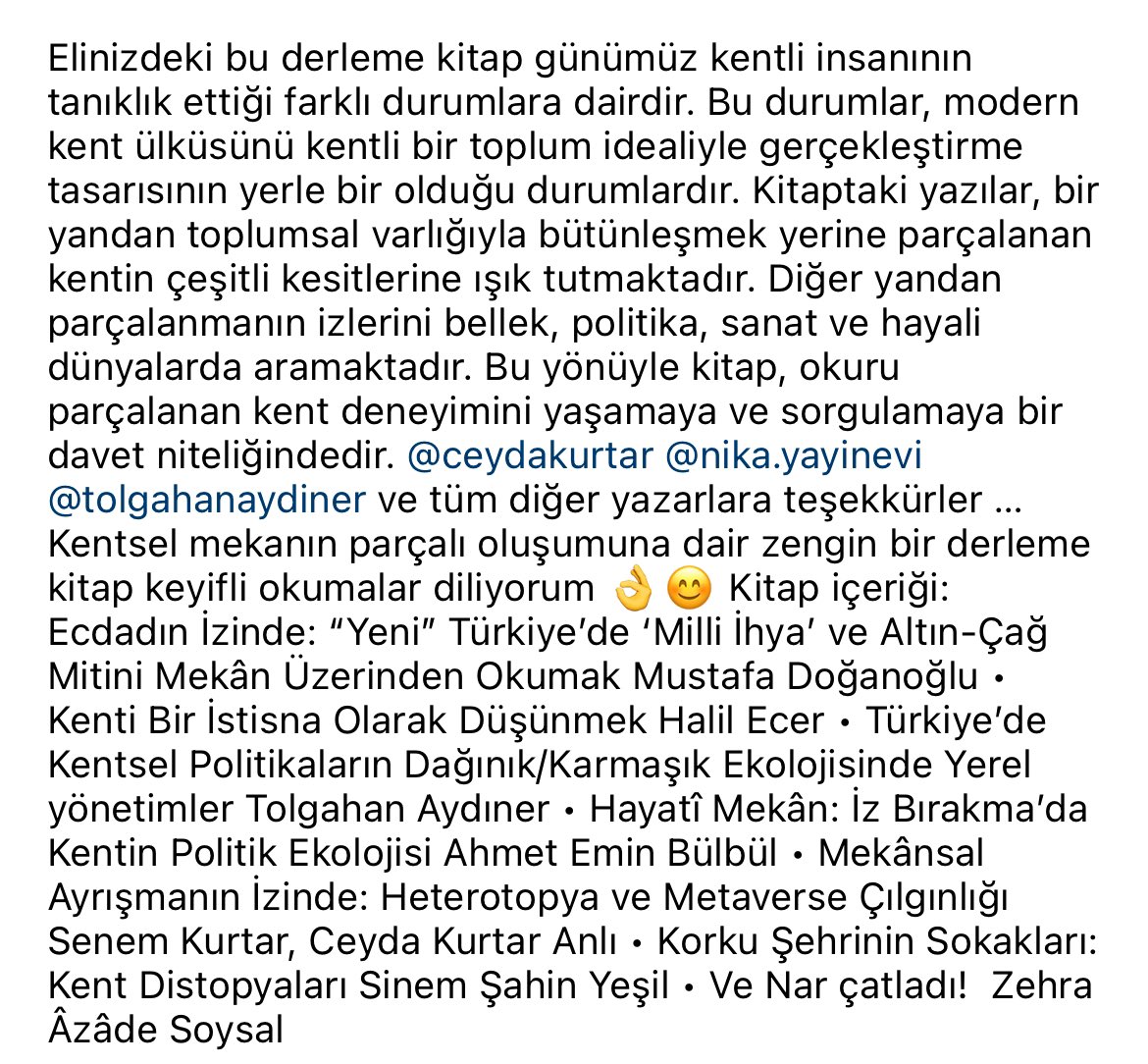 Modern kentin parçalanmışlıklarına ve yeniden üretimini ele alan yepyeni bir kitap #nika