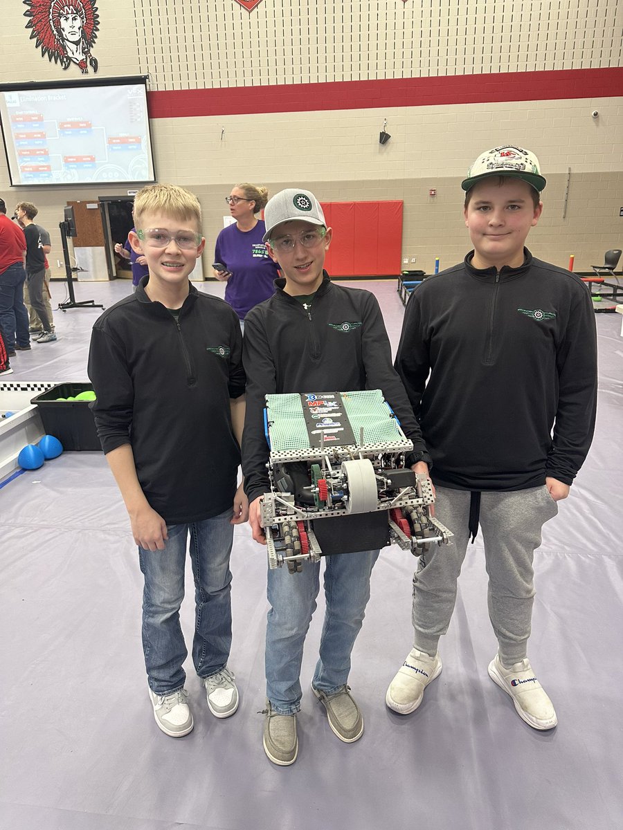 mindyneff78's tweet photo. Well….after a very long day and a lot of hard work by these boys, 43779S placed 2nd in the B-town Bots tournament in Bellefontaine. Very proud of them today! @NLSD_VEX_43779 @NobleLocal_SD https://t.co/m9RruDdAJ0