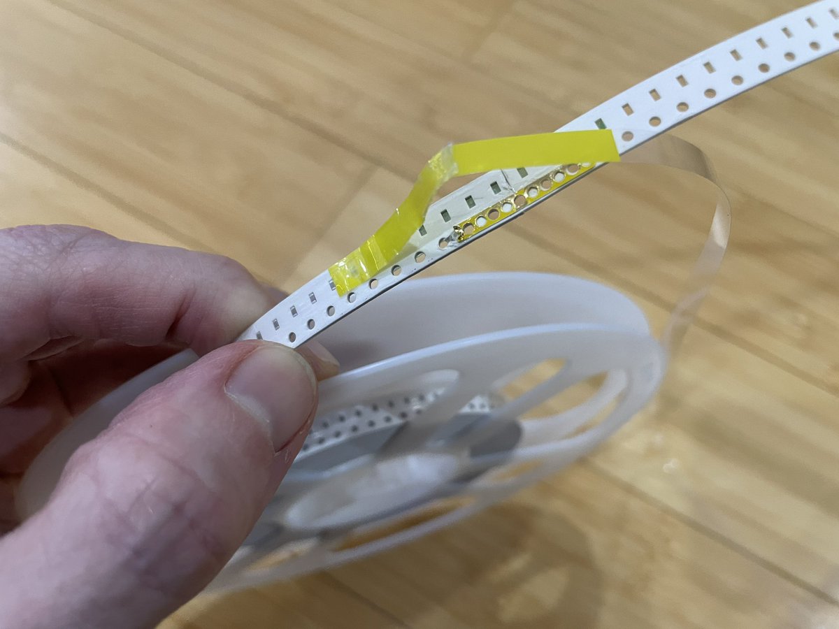 I’ve ordered Digi-reels from <a href="/digikey/">DigiKey</a> lots of times, but this is the first time I’ve seen this. I didn’t even notice until after I’d loaded it into my PnP machine (which uses simple feeder arrays, or I would have noticed sooner). Do you see it? HINT: this picture is not mirrored.