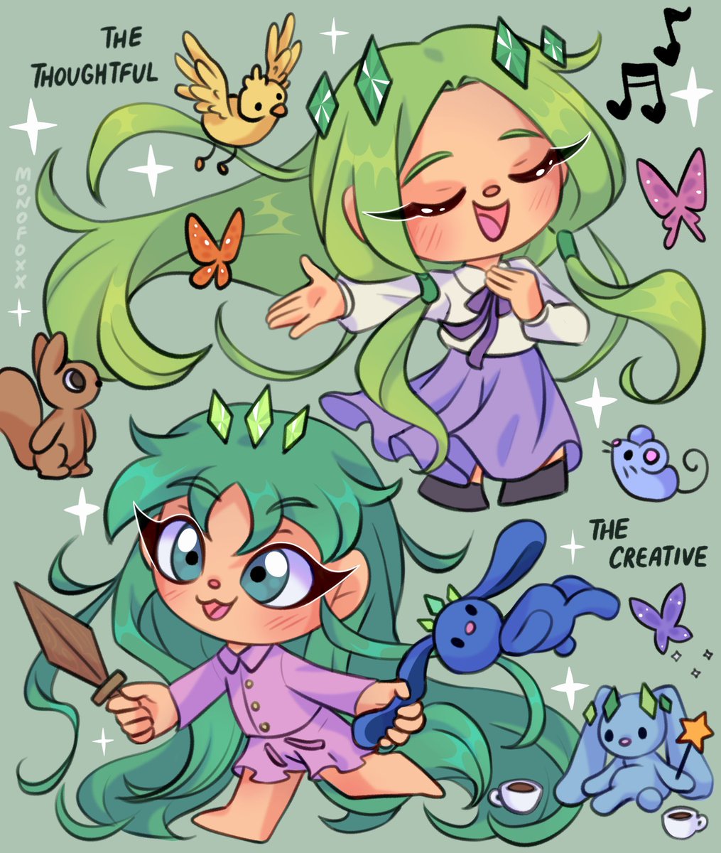 monofoxxflow's tweet photo. ENFP and INFP as young princesses 💚✨💐 #mbtifanart #Mbti https://t.co/oajs1jOKH1