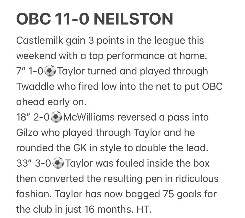 CCFC Saturday tweet media