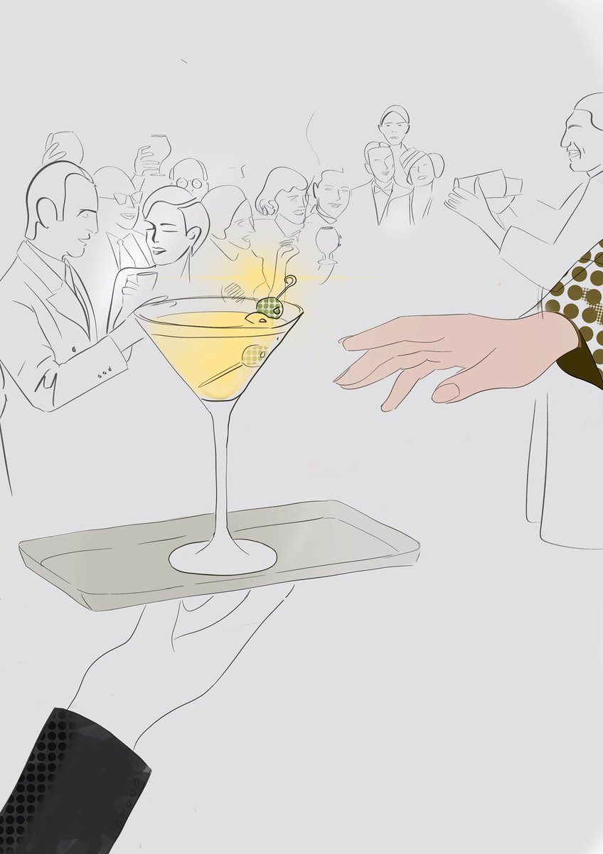 New editorial cocktail Illustration 🍸 #illustration #cocktail #editorialillustration #magazineart #lineart #artstudent #collage #modernart #1920s #partyillustration #designer #carddesign #postcards #artagent #roylichenstien #popart #paris #newyork #thenewyorker #restaurant #30s