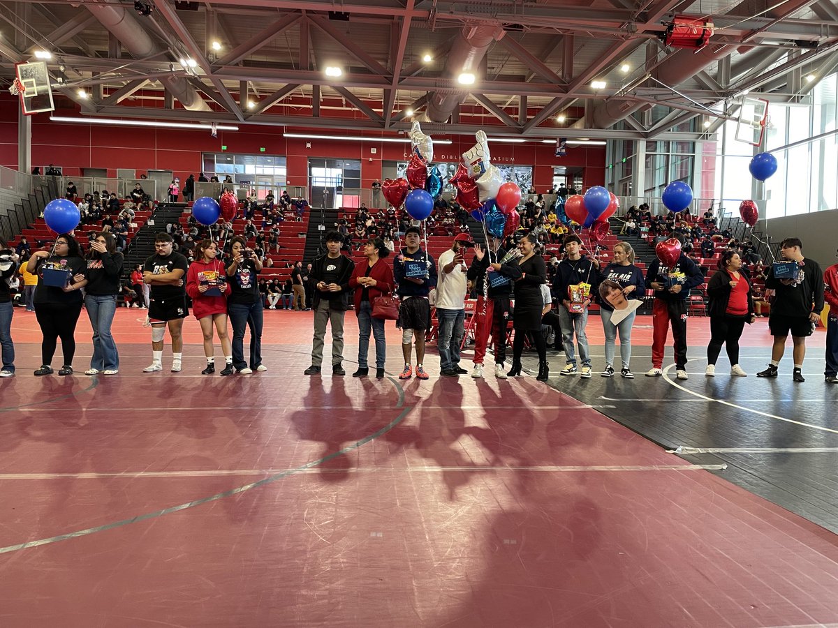 BelAirHigh's tweet photo. Bel Air wrestling honoring our seniors!  We hope your senior year and season have been special and memorable🤼🙂 @BA_Highlanders @YsletaISD #THEDISTRICT #BigRedPride #LoyalForever https://t.co/as32AhtYXy