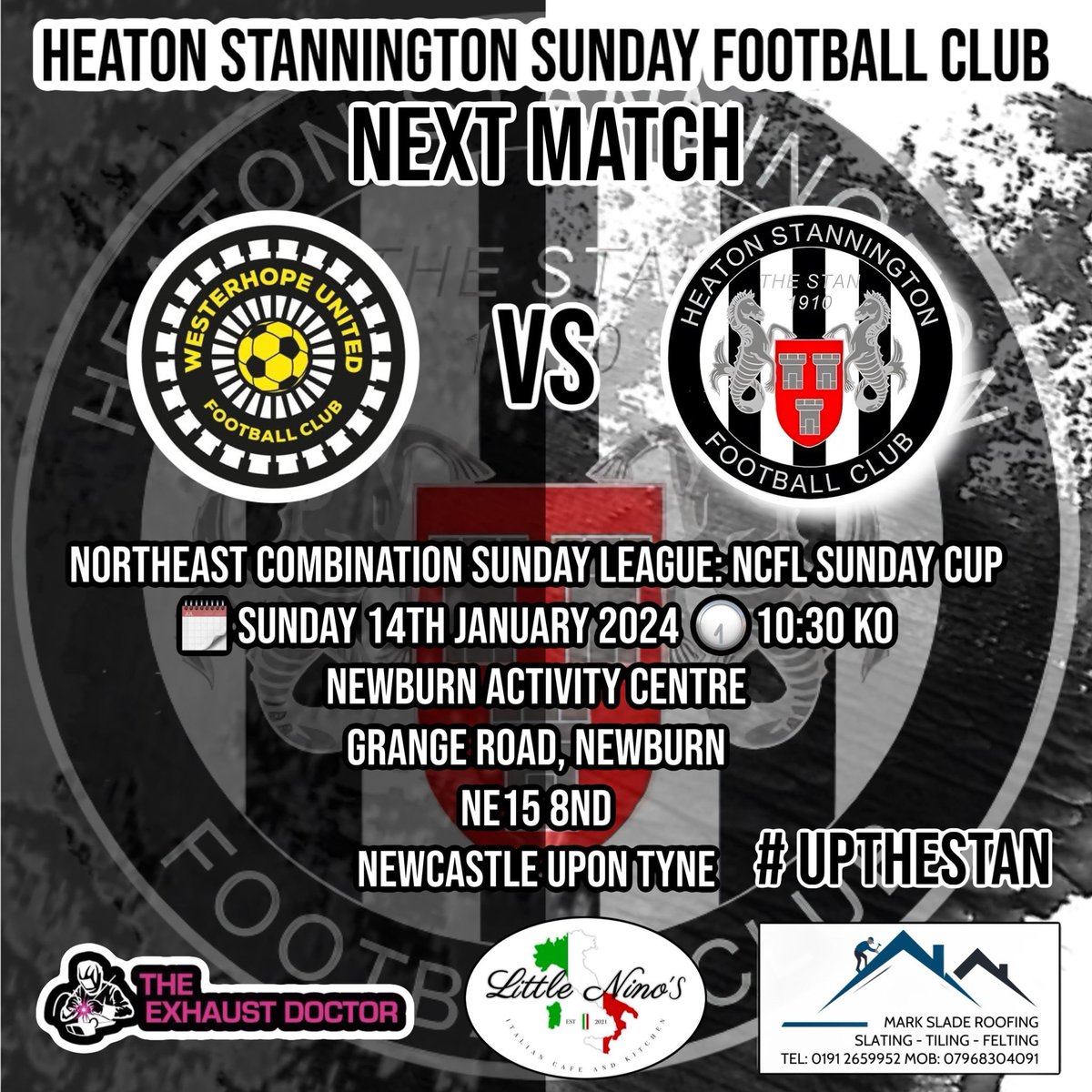 HeatonStanSunFC's tweet photo. CUP| First game of the year tomorrow and our 1st game since October as we take on @westerhope in the NCFL League Cup. 10.30 KO at Newburn Activity Centre NE15 8ND.Please come along and show your support in which should be a great game! #UPTHESTAN#CUPRUN ⚫️⚪️ https://t.co/0mtwBV1dj8
