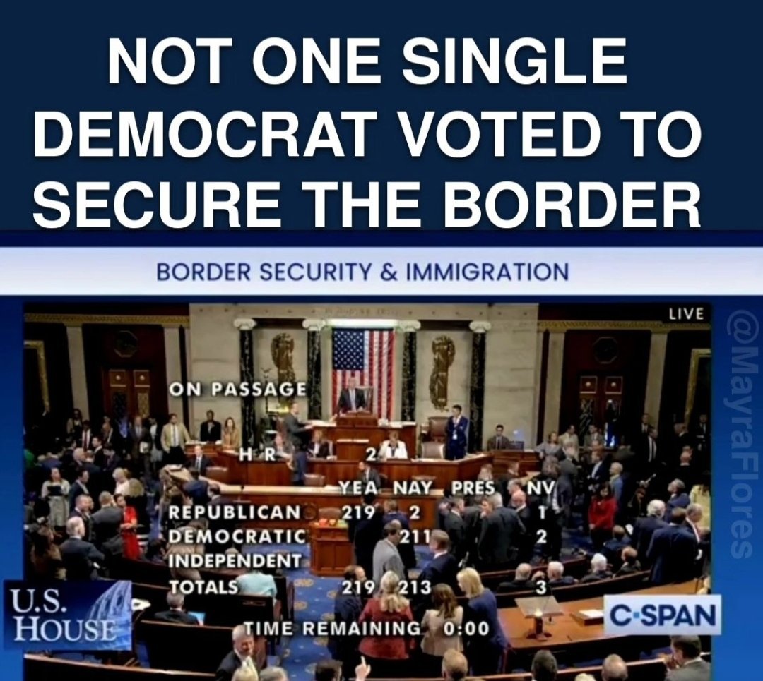 Pismo_B's tweet image. Not one single D🐀 voted to secure the border.