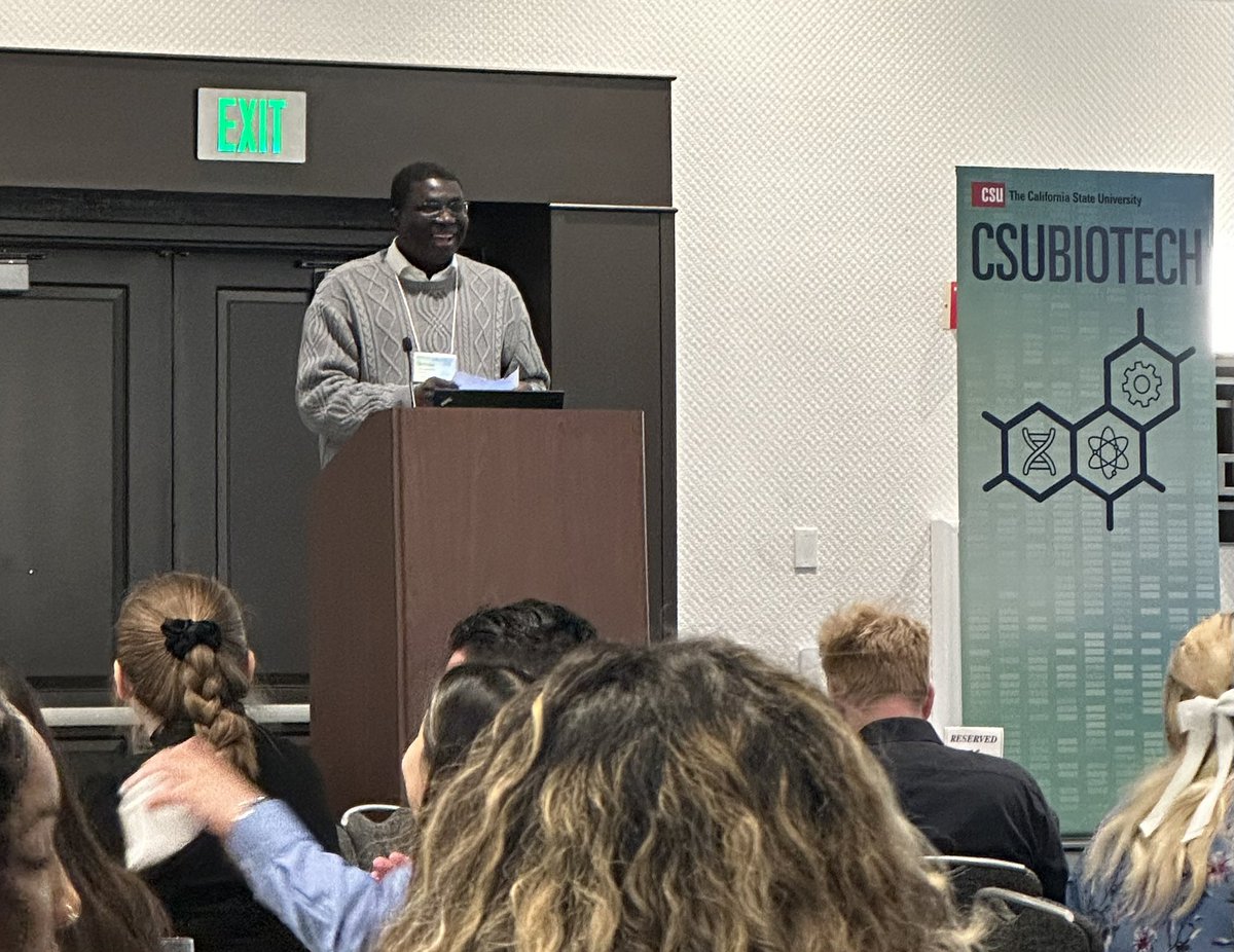 sgpombe's tweet photo. Ikhide Imumorin Executive Director #CSUBIOTECH opening final plenary of 36th Annual Symposium. Thanks to you and your awesome & hard-working team for a smashing conference!! https://t.co/c9bplfgLiJ