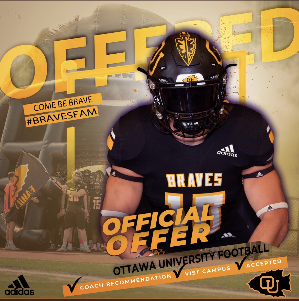 JamisonWash17's tweet photo. Blessed to receive an official offer from Ottawa Thank you Coaches! @coachmudd2 @TxConderCoach @CoachBigReemis @Seth_Ellis_ https://t.co/C7UzI7hYjA