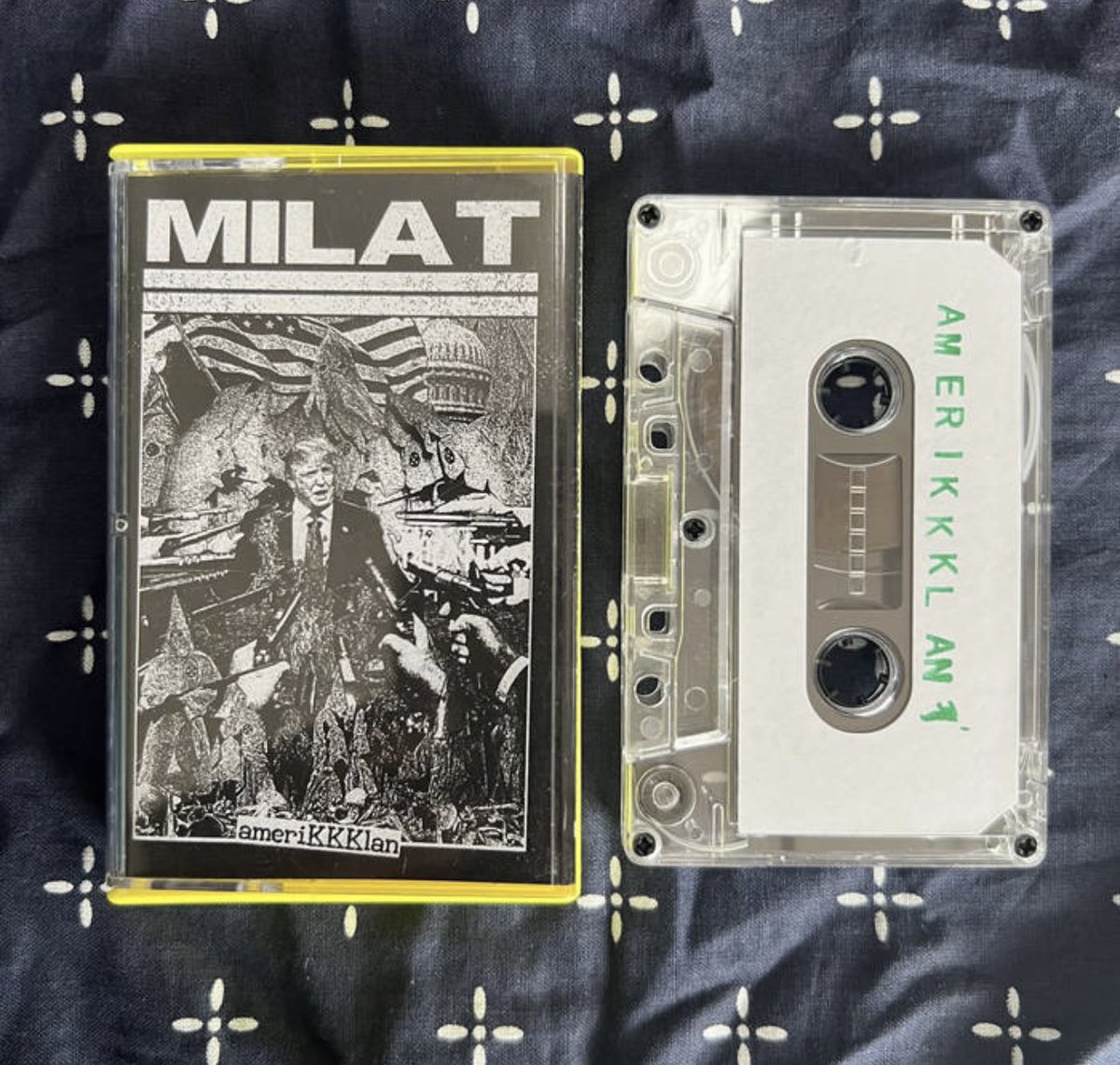 New from Sydney power electronic assholes MILAT. This one’s an outsiders perspective of the UNITED STATES OF AMERICA. Gun control. Mind control. No control. Limited cassettes available from our bandcamp or on ETERNAL NIGHTMARE RECORDS in the USA. #harshnoise #powerelectronis