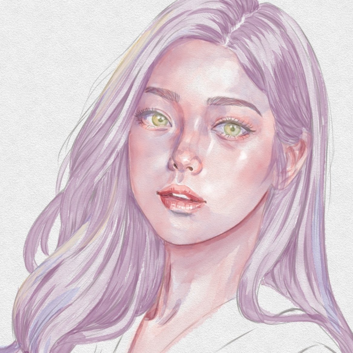 I said I was going to paint again this year, and damn it, I will! LOL. This is the progress for my current portrait study using #IbispaintX. I'm trying the watercolor brushes, but I'm still struggling. I'm more used to real brushes than digital ones. #art #artph #digitalart