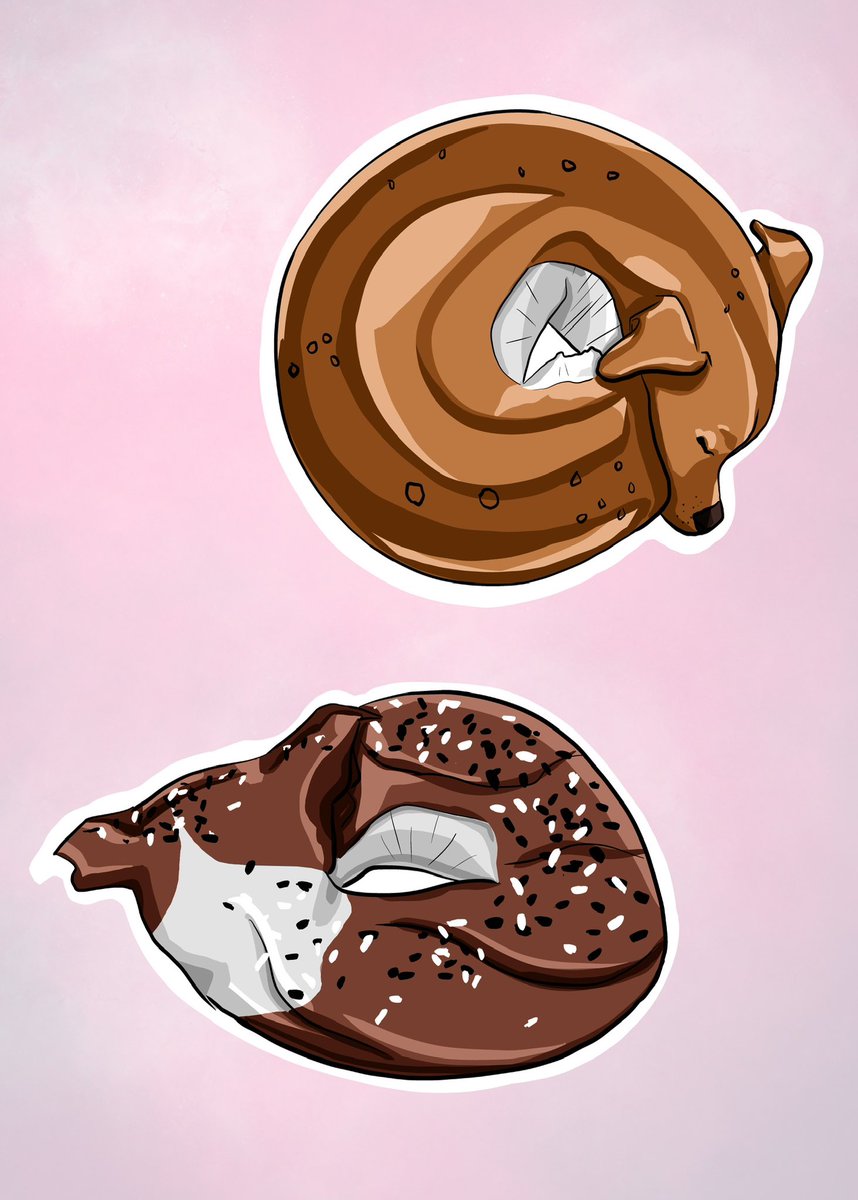 ArtyRaeArt's tweet photo. Puppy bageling ๐๐ถ๐ฅฏ #bagel #puppy #cute #mybabies #art #digitalart #jackchi https://t.co/IXTQXhLImh
