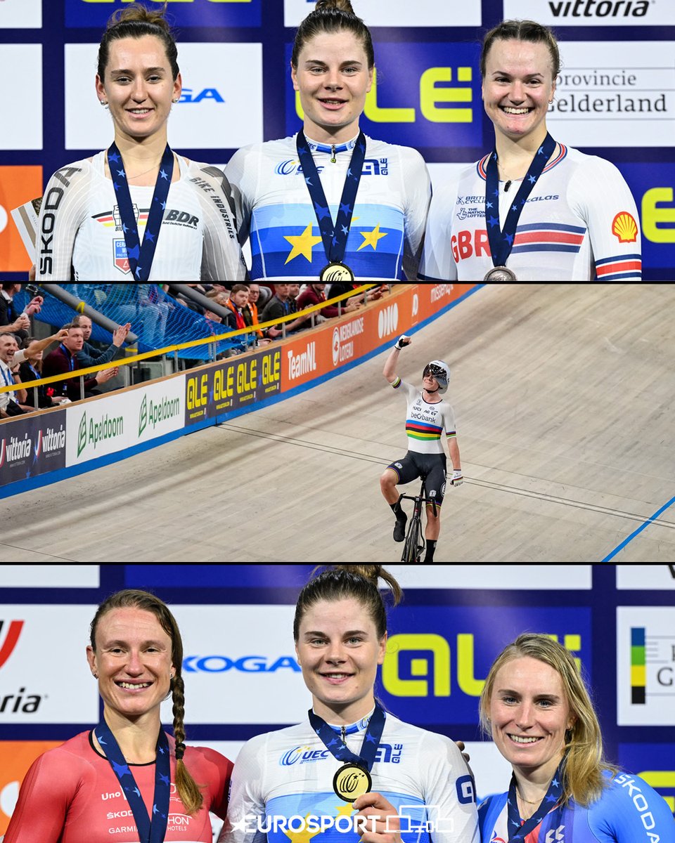 cyclingontnt's tweet image. 2️⃣ European Titles in 2️⃣0️⃣ minutes 😅

@LotteKopecky claimed two European Titles in the space of 20 minutes, after winning the Points and Elimination Races in a row at #EuroTrack2024 💪