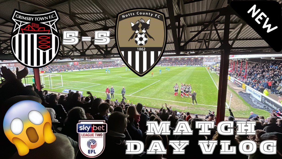 🚨NEW VIDEO 

MATCH DAY VLOG IS LIVE 
10 goals in an unbelievable game 🔥

<a href="/officialgtfc/">Grimsby Town F.C.</a> 5-5 <a href="/Official_NCFC/">Notts County FC</a> 

Please give it a watch and retweet it would really help.
What a day at blundell park 🏟️

youtu.be/d7zSi8wsQaA?si…

#GTFC #Notts #EFL #GrimsbyTown #NottsCounty