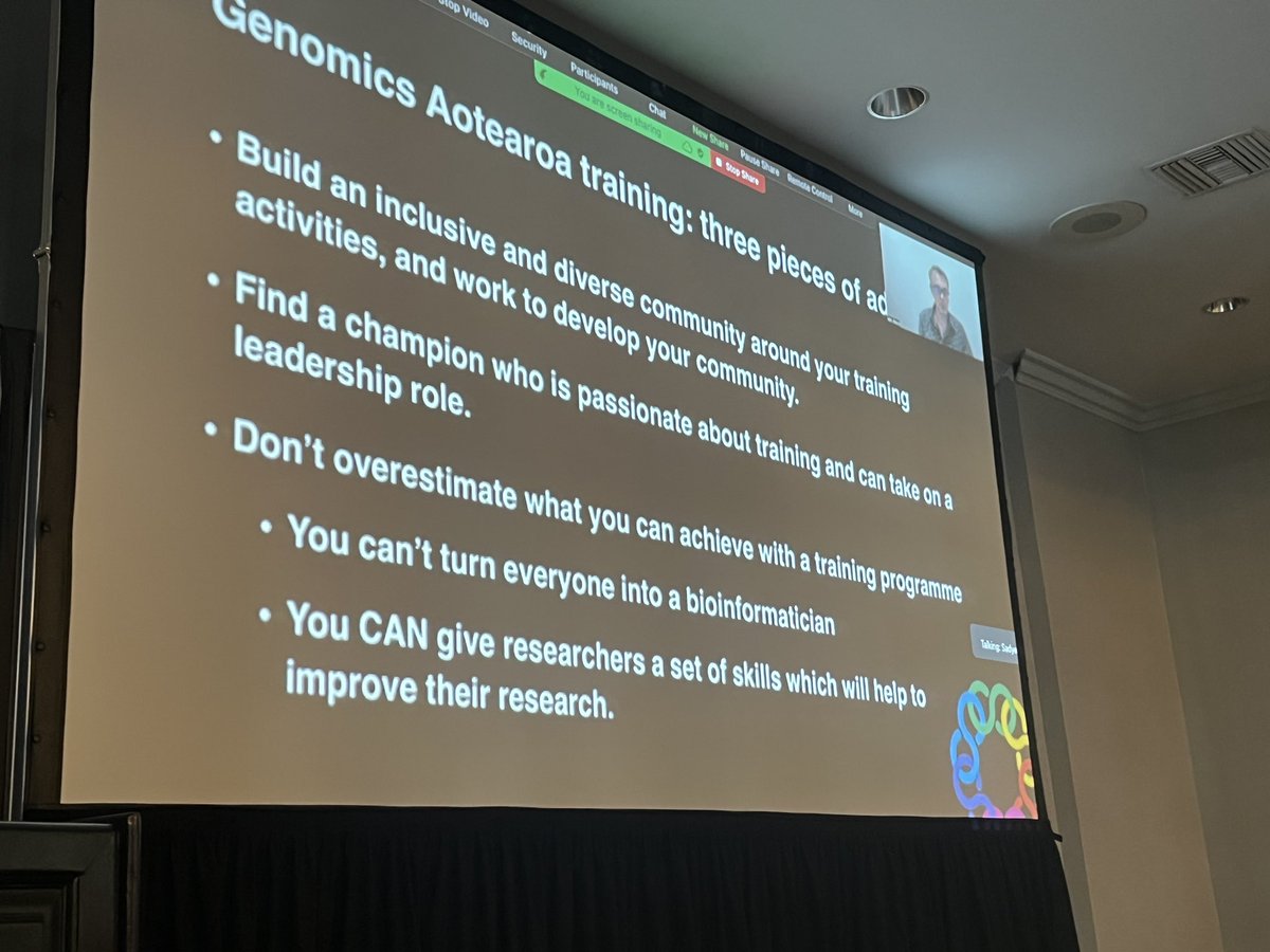 EBPJEDI's tweet photo. @genomewarriors @ASU @kerstin_howe @sangerinstitute @darwintreelife @ensembl @TerezaManousaki @HoggCarolyn @Alice_Mout @erga_biodiv Mik Black @otago shares details about the initiative Genomics Aotearoa as an example of training and knowledge transfer https://t.co/6FA9Sl00cT