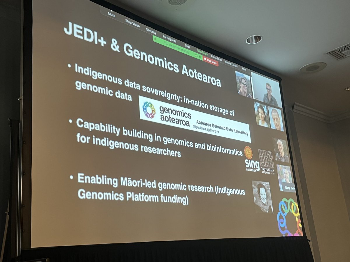 EBPJEDI's tweet photo. @genomewarriors @ASU @kerstin_howe @sangerinstitute @darwintreelife @ensembl @TerezaManousaki @HoggCarolyn @Alice_Mout @erga_biodiv Mik Black @otago shares details about the initiative Genomics Aotearoa as an example of training and knowledge transfer https://t.co/6FA9Sl00cT