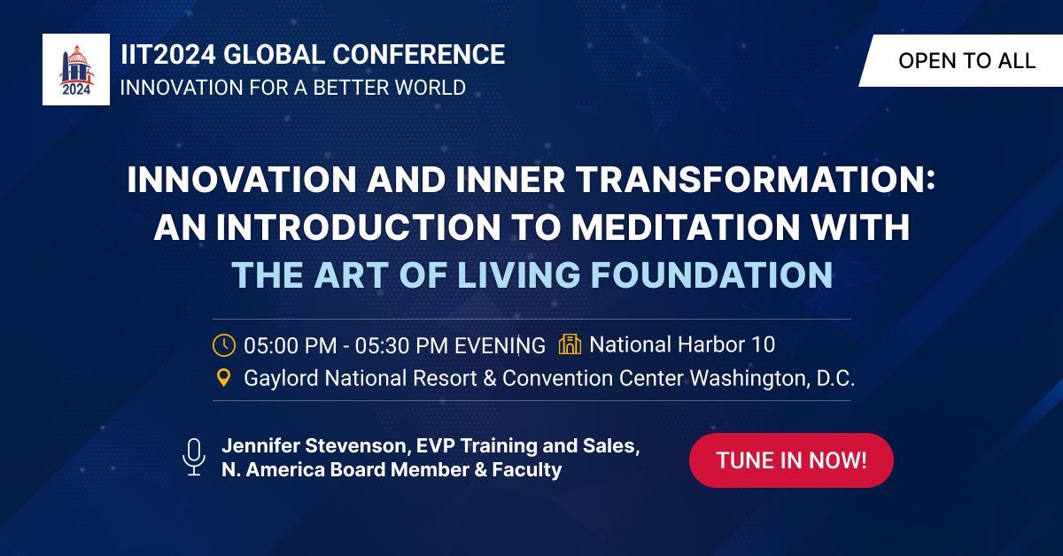 Embark on a journey of innovation and inner transformation! 

🌟Join us for a captivating session on 'Innovation and Inner Transformation: An Introduction to Meditation' with The Art of Living Foundation. 🧘‍♂️

➡️ Don't miss out!

#IITAlumni #GlobalInnovation #ConferenceHighlights