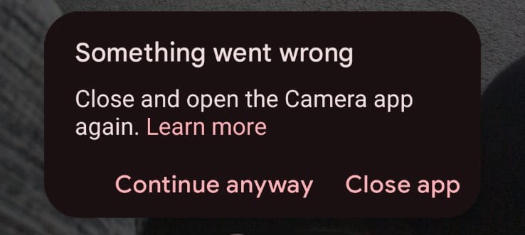 oneneilone's tweet photo. @madebygoogle My wife has issues with her Pixel Pro 7. The front camera is not working and displays an error, see screenshot attached. I've tried several restarts, updating the phone, updating the cam app, deleting the cam app cache/data, but nothing has worked. Can you help? https://t.co/5WqH7bCLI9