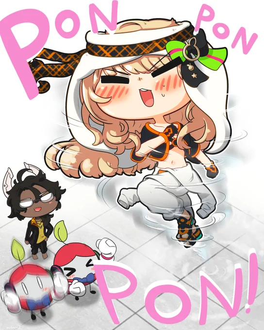 POPONPONPONPO～～N!!!  #アロ絵 #ラシード公園を救いたい #オウ画