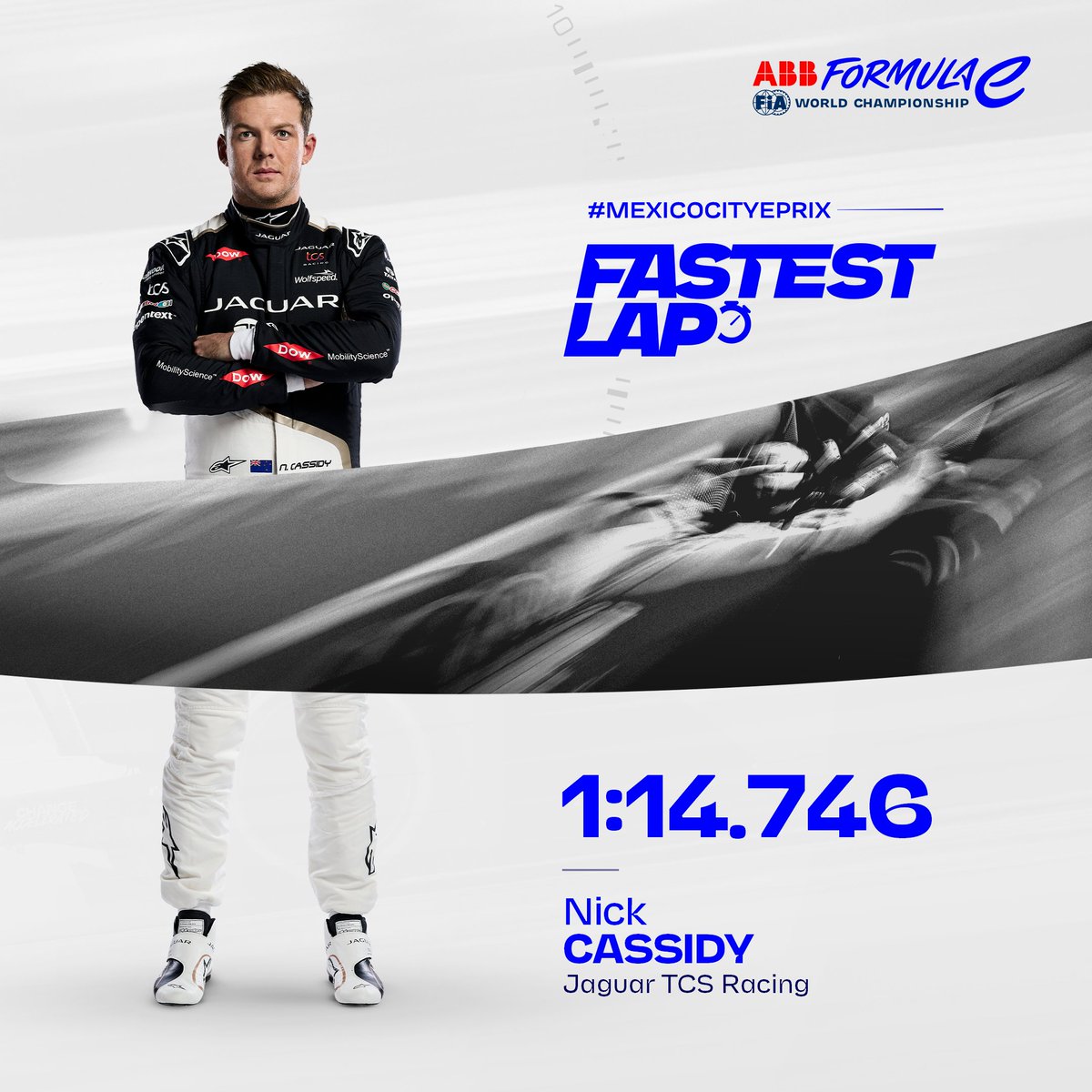 What a lap! 🚀

@NickCassidy_ picks up the first Fastest Lap award for Season 10! 🔥

@Hankook_Sport #MexicoCityEPrix