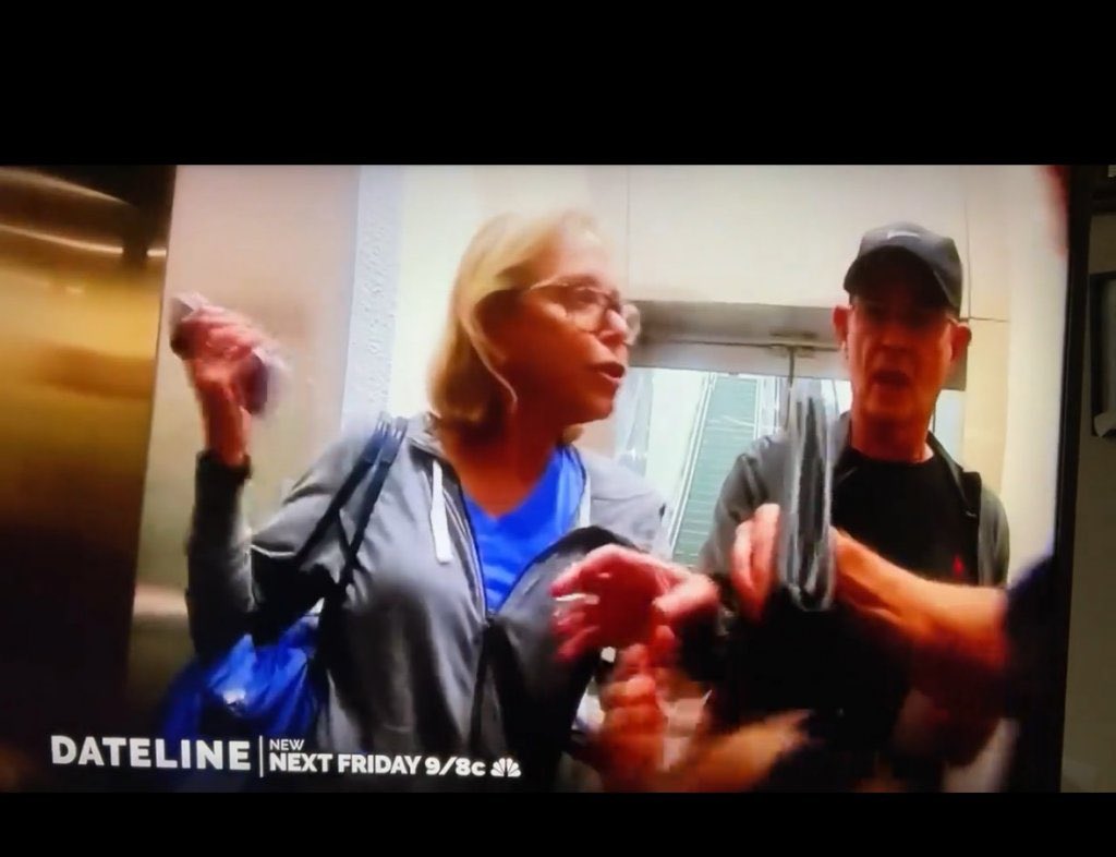 #DonnaAdelson’s arrest. 

These are still shots from law enforcement body cam footage. 

Shoutout to John S. 

(You can see her cuffed in one shot)