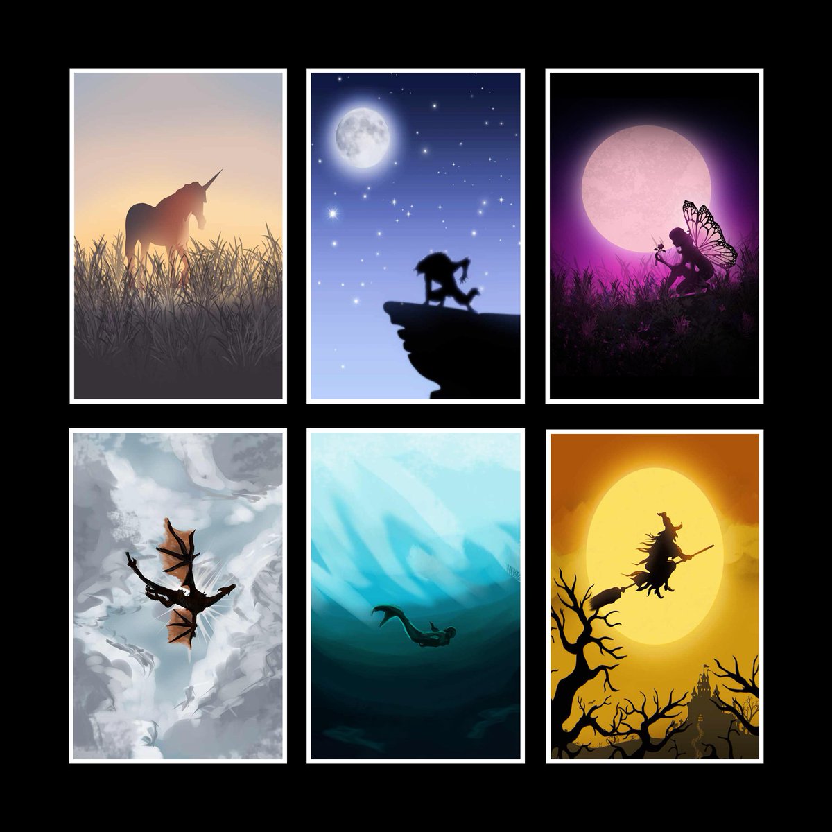 __eu_ni's tweet photo. 6 Mystical Silhouette illustrations 🖼 print-ready as photocards (standard size) on A4 canvas 🖨
Merch Design for @filartistDAO #MerchDesignMintfest Event. 
Cardlink:
https://t.co/oRiw7JAkuv

#NEAR #paras #nftart https://t.co/NP9qwcgzR6