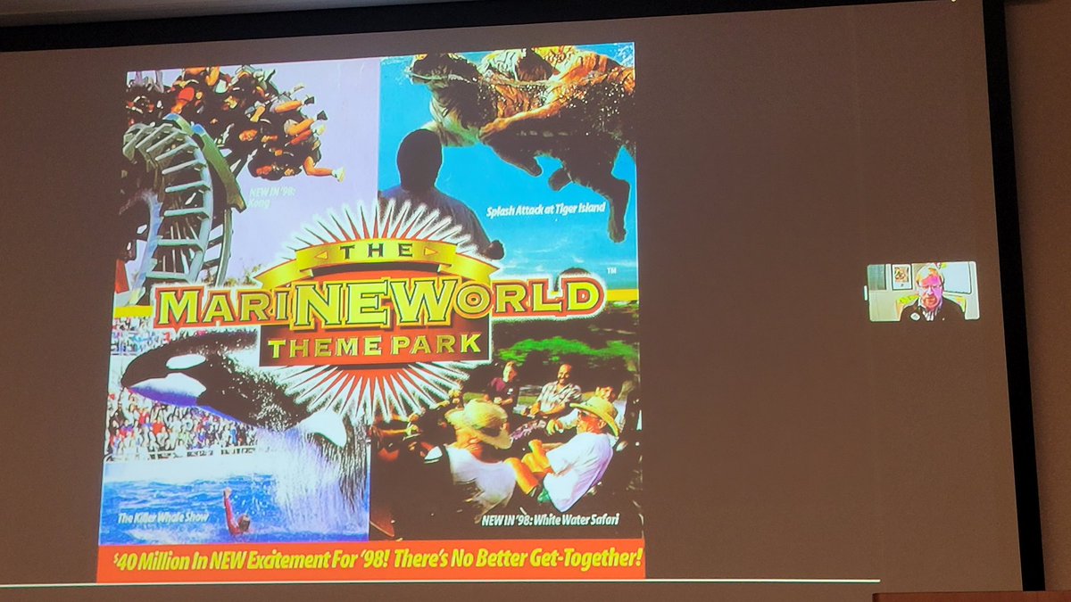 aceonlineorg's tweet photo. @ACEWGLR @KingsIslandPR @SDCAttractions @coastermuseum @TonyClarkCP @cedarpoint @LostIslandParks @DonHelbig @HolidayWorld @Dollywood @Adam_F_Sandy @zamperlarides Jordan Bishop of @sixflagsDK (an ACE #CoasterCon 46 co-host) gives a detailed history &amp; update of the park during ACE #NoCoasterCon 2024 - #RideWithACE @ACEWGLR https://t.co/mdyPafKw3k