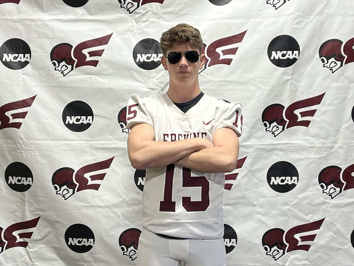 Had a great visit at <a href="/FleetFB/">Erskine Football</a> today. Really enjoyed my time there! Thanks <a href="/CoachTerryAnton/">Coach Anton</a> for having me! @shapboyd <a href="/coachbjeffcoat/">Bryce Jeffcoat</a> <a href="/CoachCasterlin/">Barry Casterlin</a> @CCvikingFB <a href="/CoachZachBev/">zach bevilacqua</a>