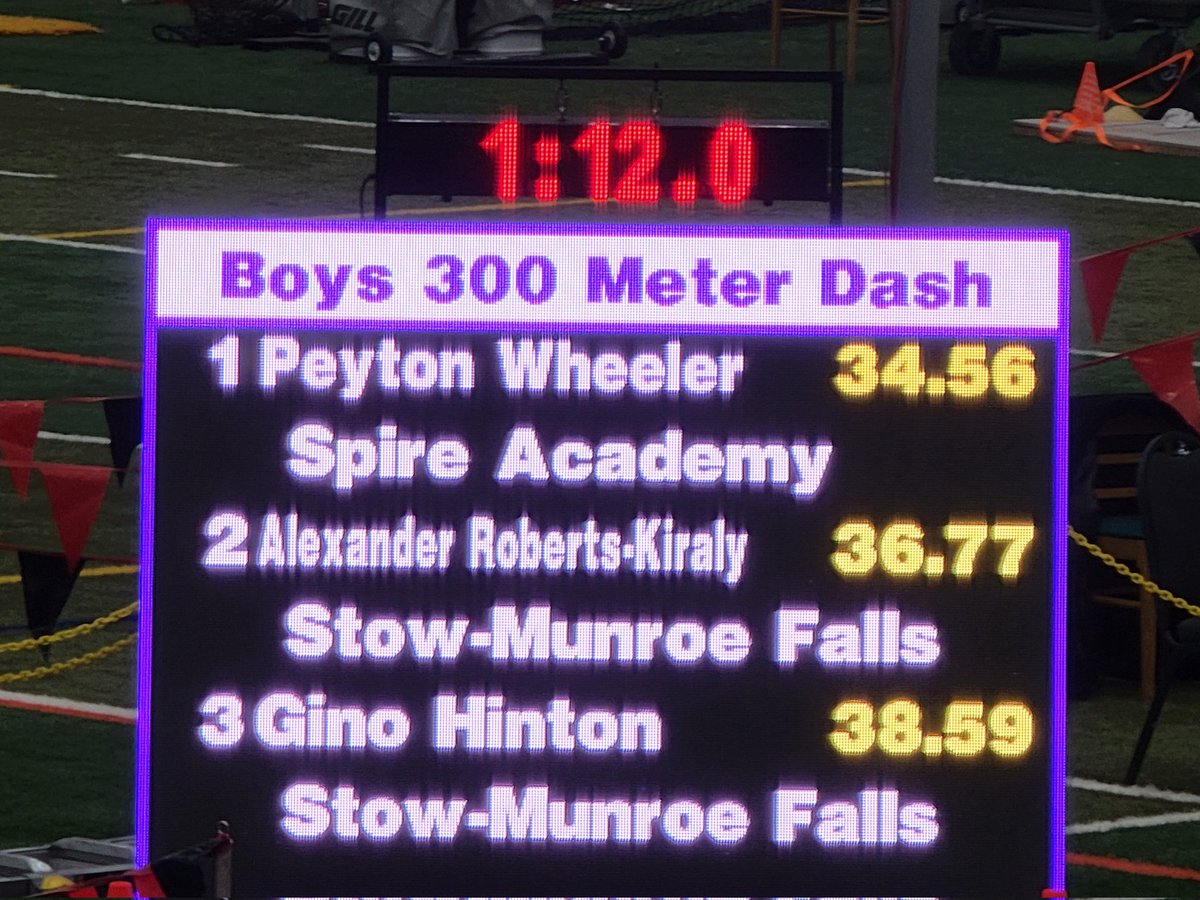 New school record in the 300m today 36.77