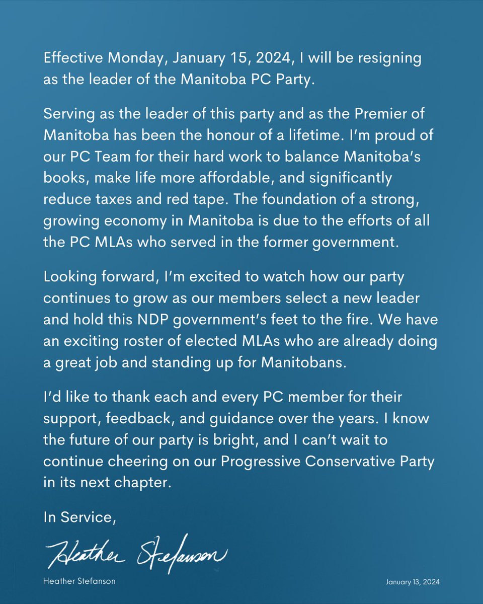 Heather Stefanson tweet media