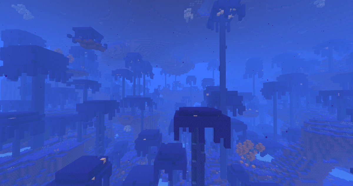 DelirusMods's tweet photo. Finally working on the new shape for the swamp fungi, they are still mostly flat like before, but now generate more dynamically and with hanging wart blocks https://t.co/BztYf0CcqP