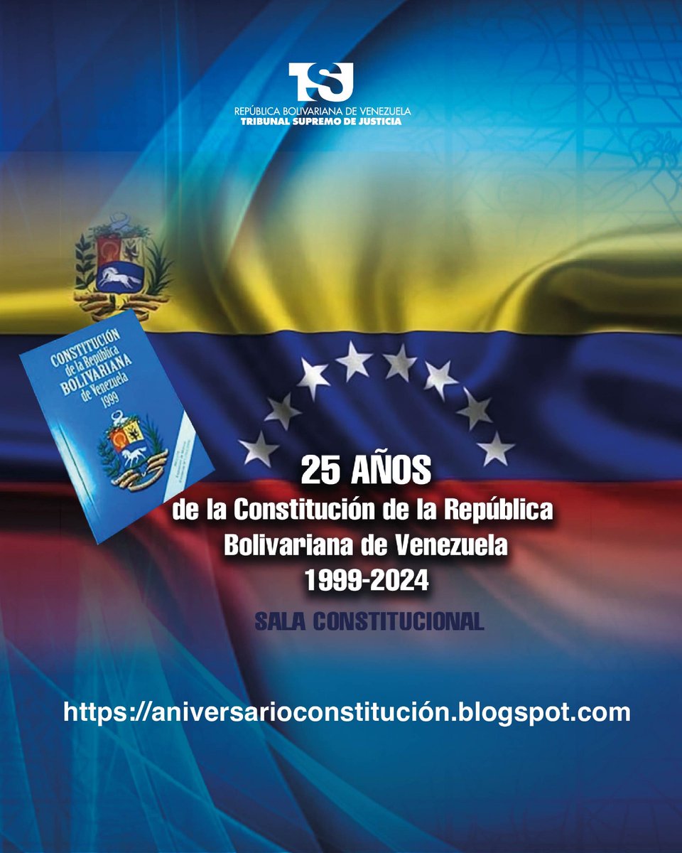 Consulta aquí todas las informaciones sobre el ciclo de estudio y análisis del articulado de la Constitución de la República Bolivariana de Venezuela que realiza el Tribunal Supremo de Justicia en el marco del 25 aniversario de nuestra Carta Magna: aniversarioconstitucion.blogspot.com