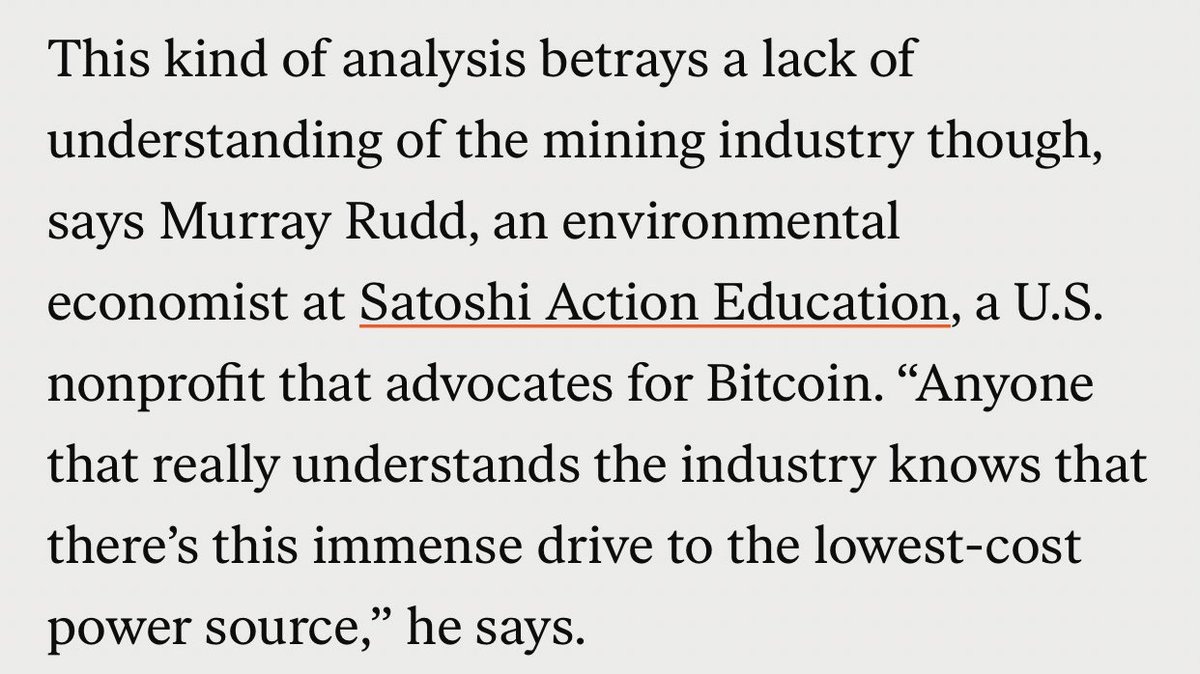 Dennis_Porter_'s tweet photo. Methane “can be used as a carbon-neutral source of power for miners”

Great comments by @SatoshiEducate Science Direct @DrMurrayRudd on the power of #Bitcoin mining as climate tech. 

Full piece: https://t.co/81XArozOg2 https://t.co/X6PnlYnR2X
