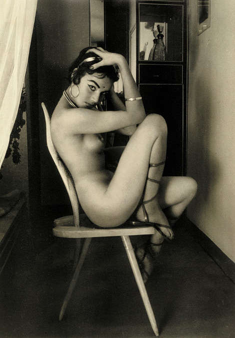 Photograph by Italian race car driver, aviator, skier, designer, architect and engineer, Carlo Mollino (1905-1973).